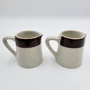Duraline Super Vitrified Small Creamers Hotelware England Brown Cream Jug Syrup